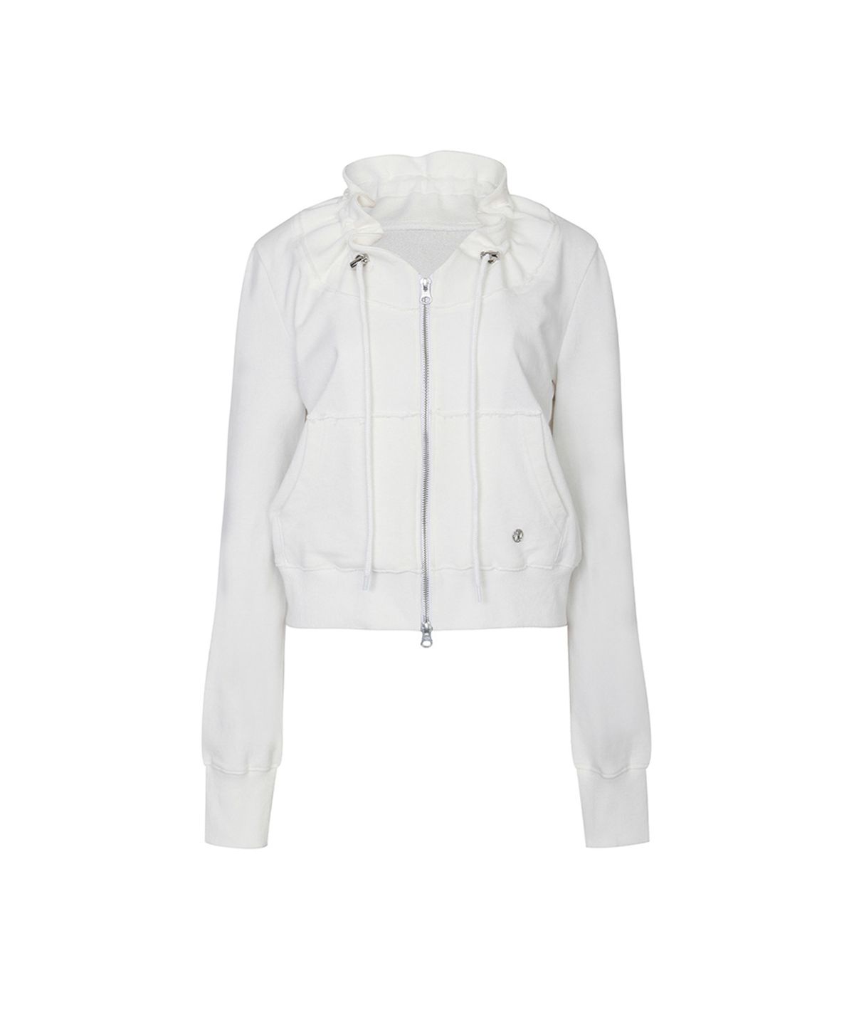 페인오어플레져(PAINORPLEASURE) BLOOM ZIP-UP JACKET white