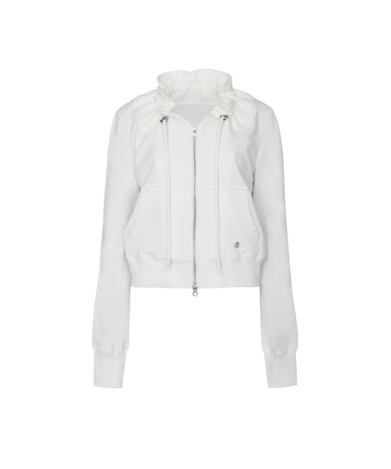 BLOOM ZIP-UP JACKET white