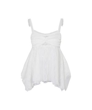 ROSE SHIRRING TOP white