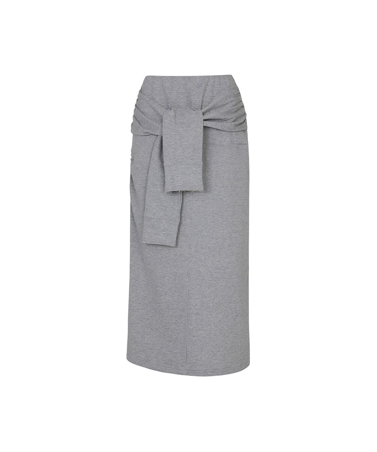 페인오어플레져(PAINORPLEASURE) TIED LONG SKIRT melange grey