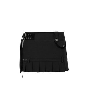 RUE BELTED MINI SKIRT black