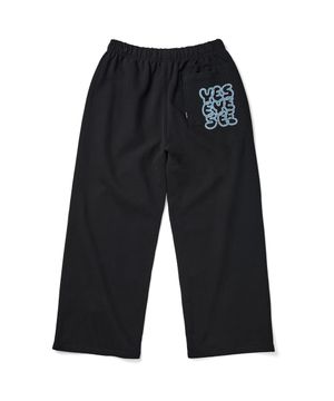 C-Logo Straight Sweatpants Black