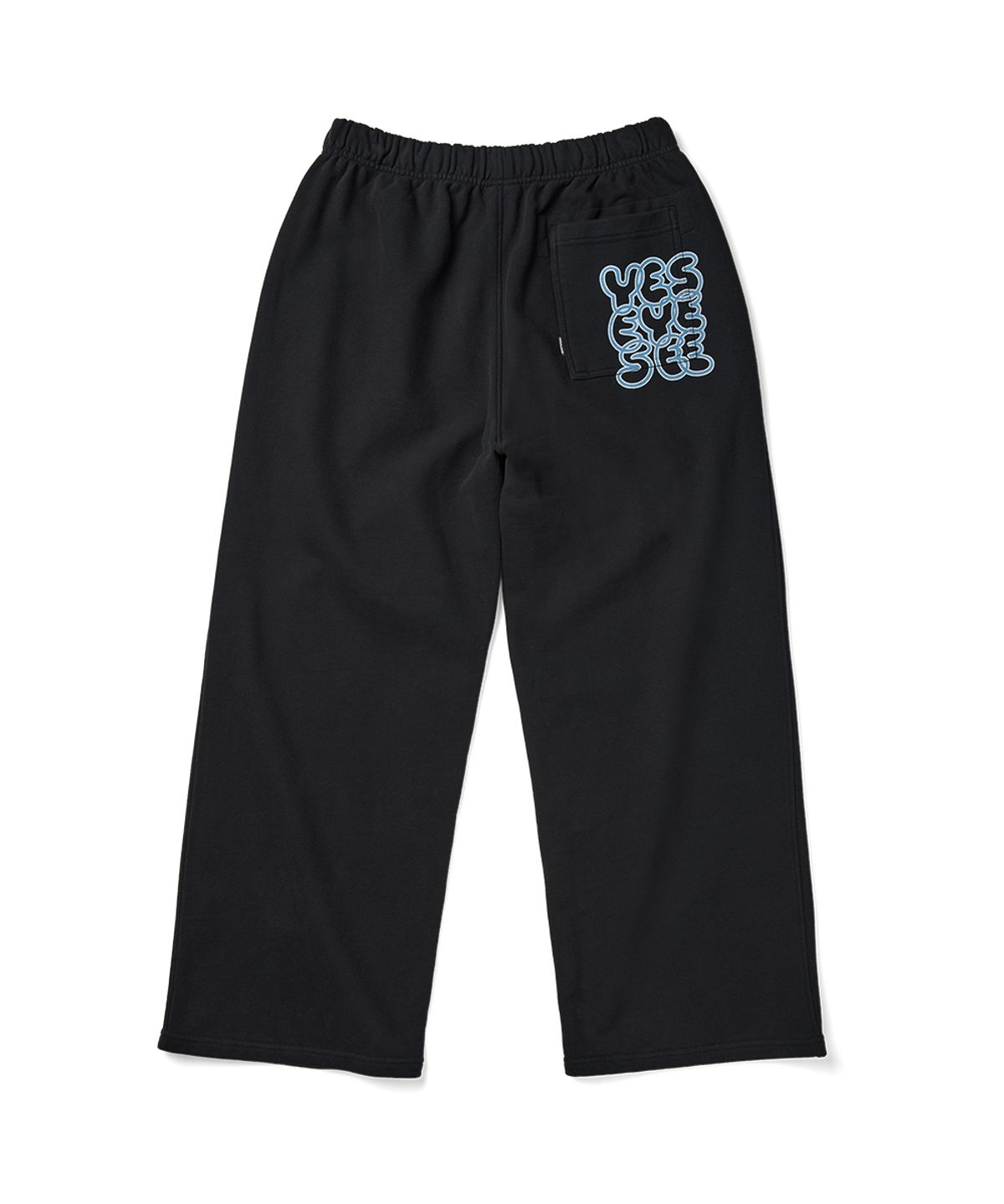 예스아이씨(YESEYESEE) C-Logo Straight Sweatpants Black