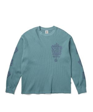 Y.E.S Stamp Waffle L/S Light Blue