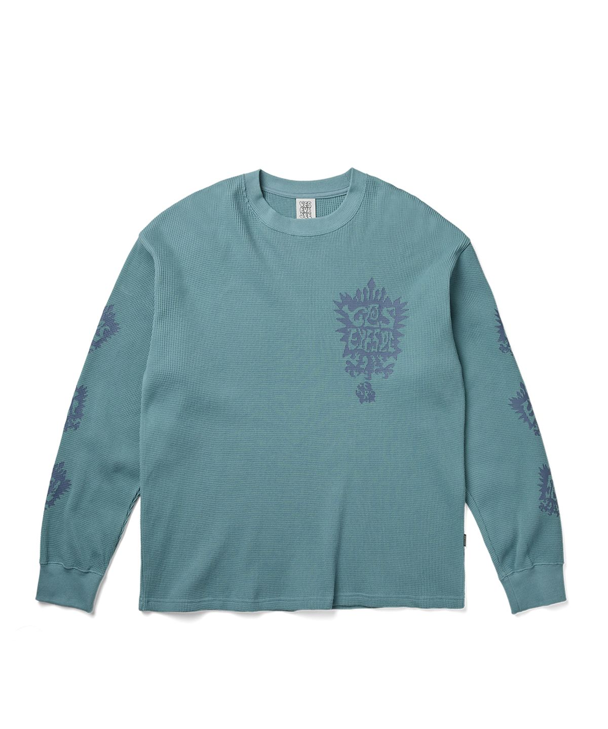 예스아이씨(YESEYESEE) Y.E.S Stamp Waffle L/S Light Blue