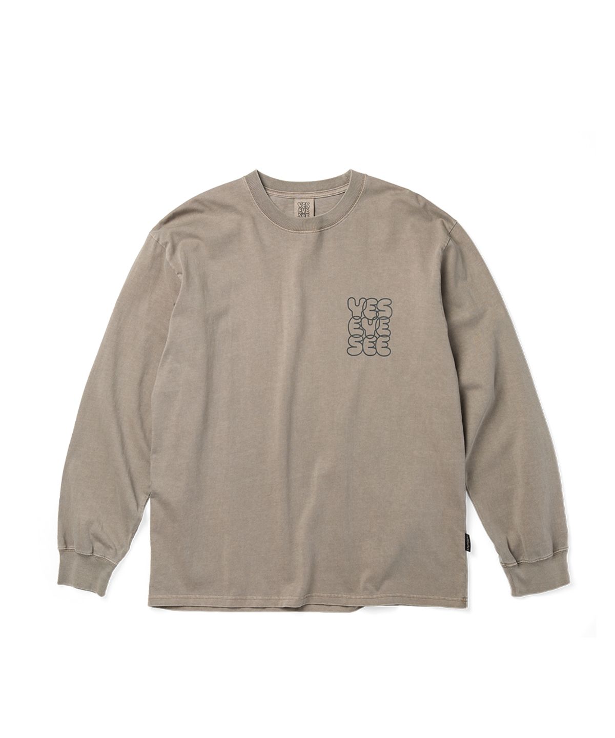 예스아이씨(YESEYESEE) Pigment C-Logo L/S Brown