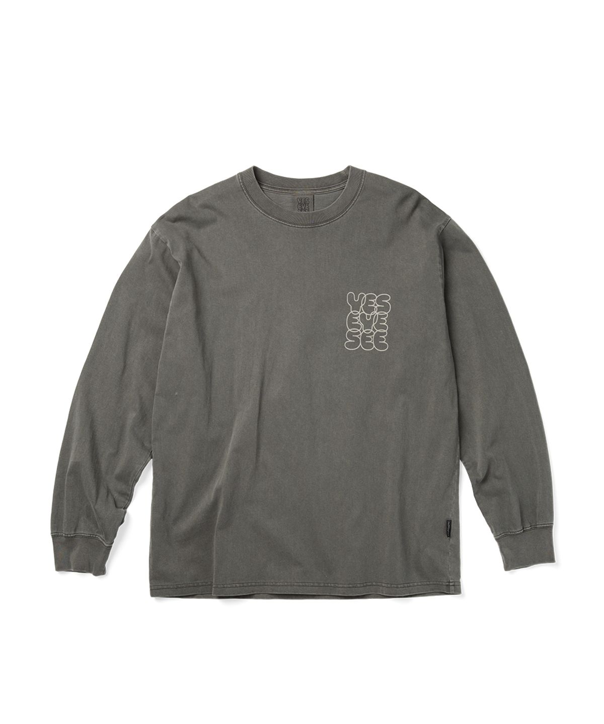 예스아이씨(YESEYESEE) Pigment C-Logo L/S Charcoal