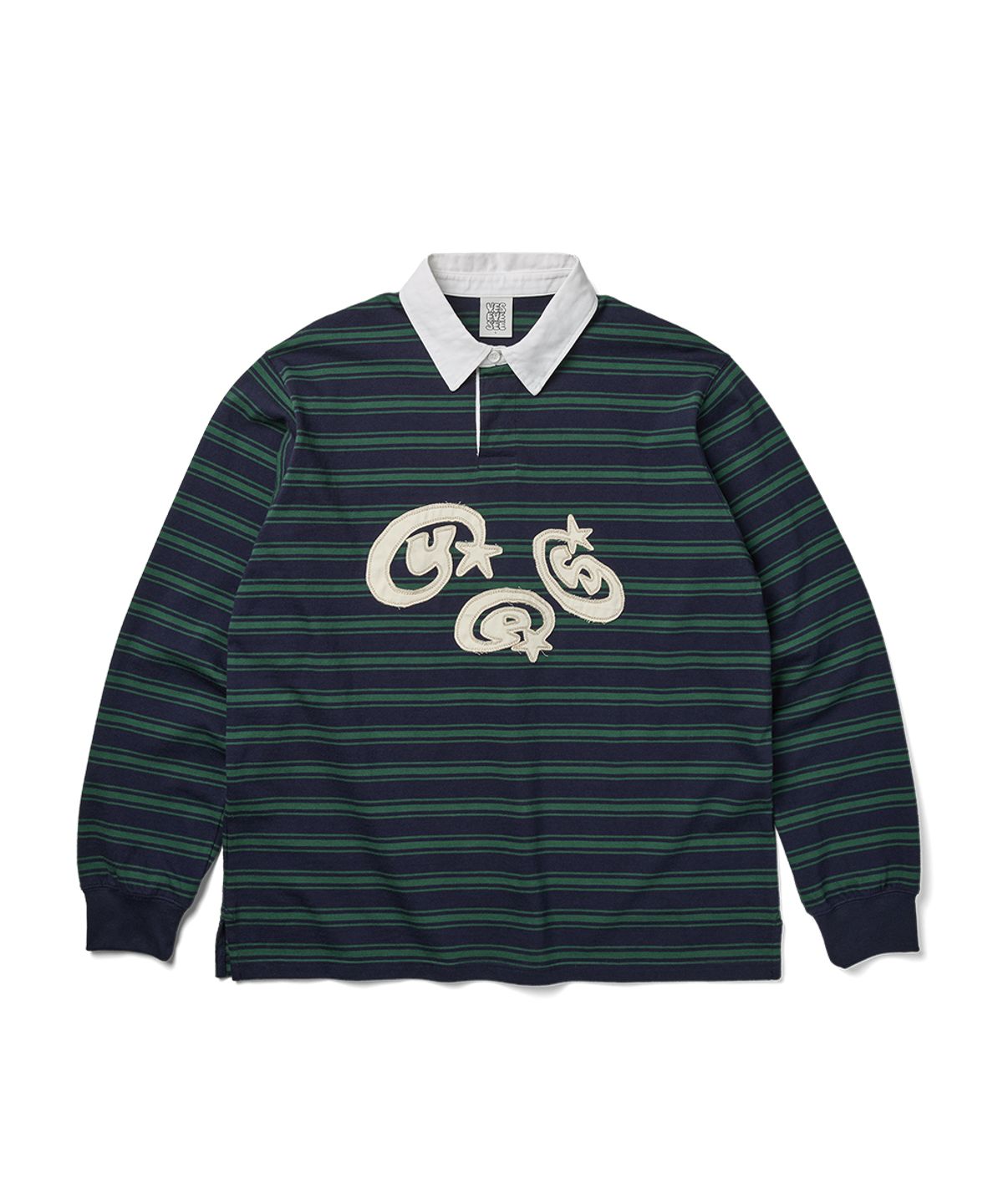 예스아이씨(YESEYESEE) Stripe Star Rugby Shirt Green