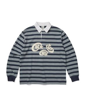 Stripe Star Rugby Shirt Grey