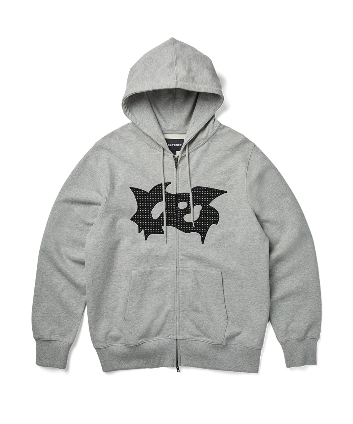 예스아이씨(YESEYESEE) Bullet Holes Zip-up Hoodie Grey