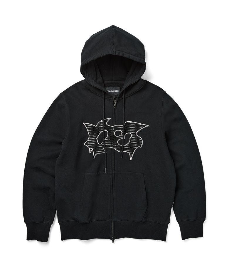Bullet Holes Zip-up Hoodie Black