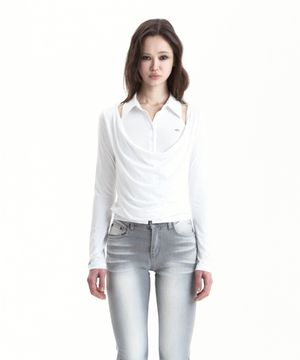 DRAPE LAYERED SET WHITE