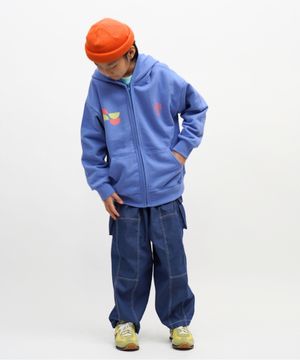 AXIS 오버사이즈 시그니처 풀 집업 주니어 후드 점퍼