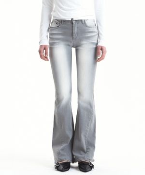 CAT WASHING DENIM PANTS GRAY