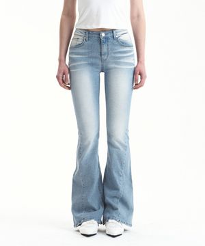 CAT WASHING DENIM PANTS LIGHT BLUE