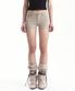 RIVET COTTON DENIM SHORTS BEIGE