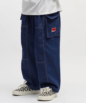 INTER 카고 블록 주니어 데님팬츠