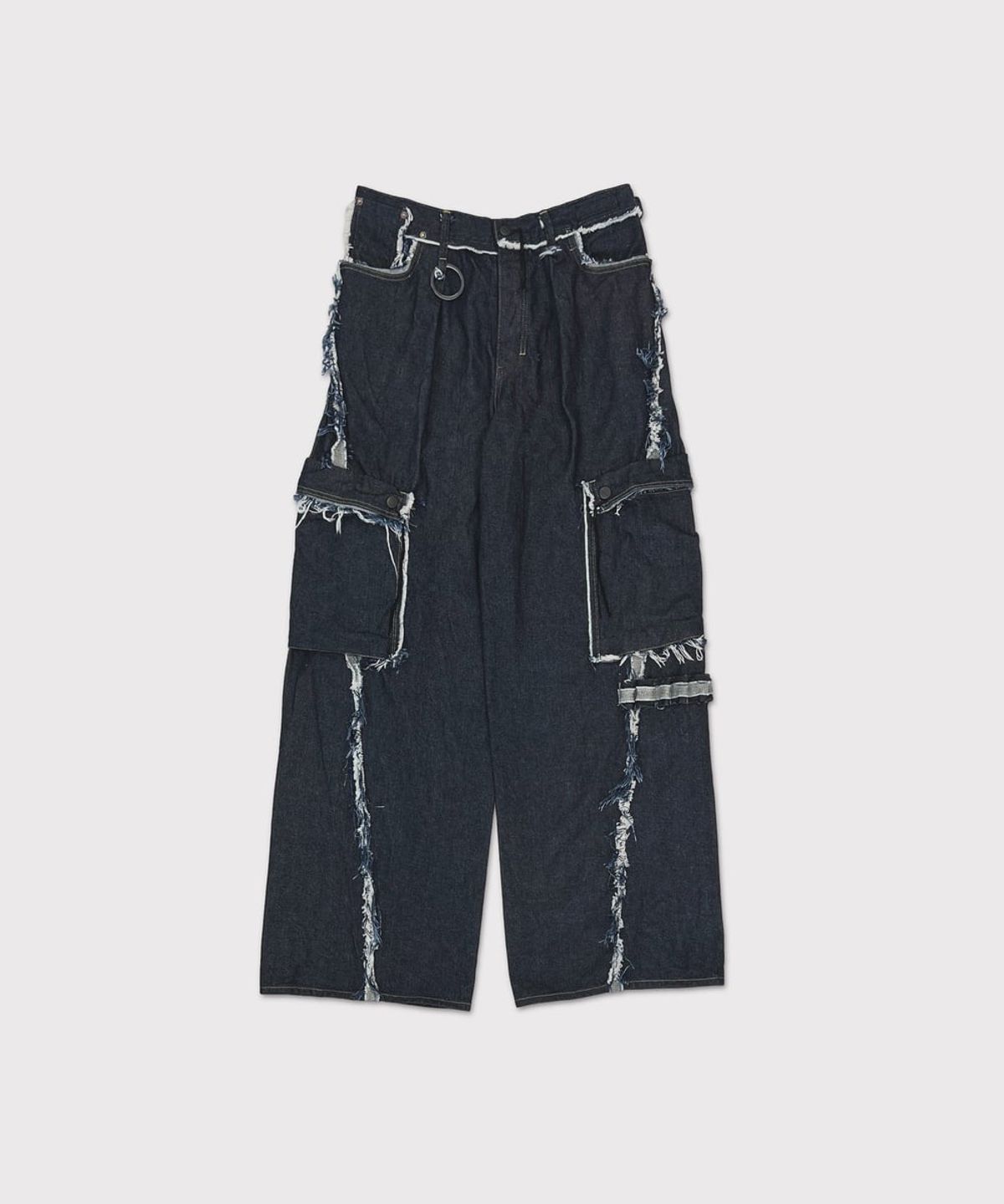 마이너스(MINUS) Slash Seam Twist Cargo Jeans(KOJIMA) - INDIGO