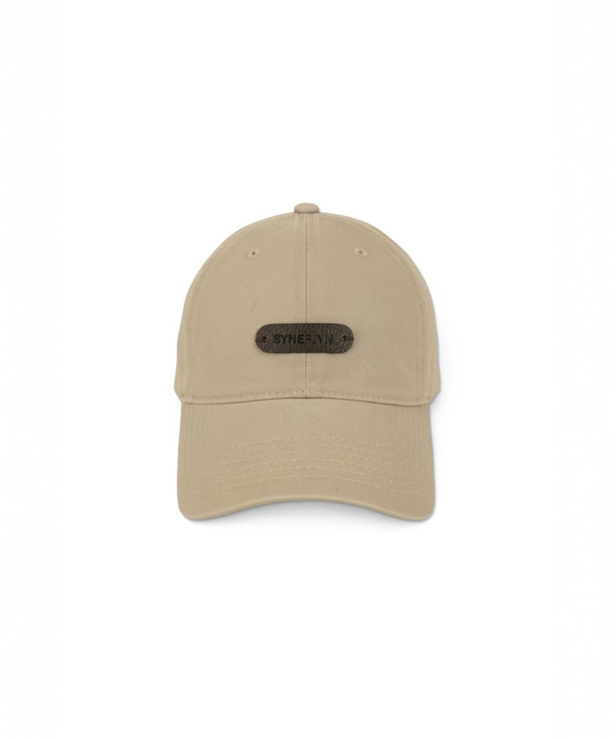 시너진(SYNERJYN) LOGO LABEL BALL CAP BEIGE