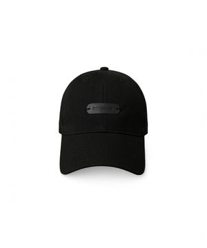 LOGO LABEL BALL CAP BLACK