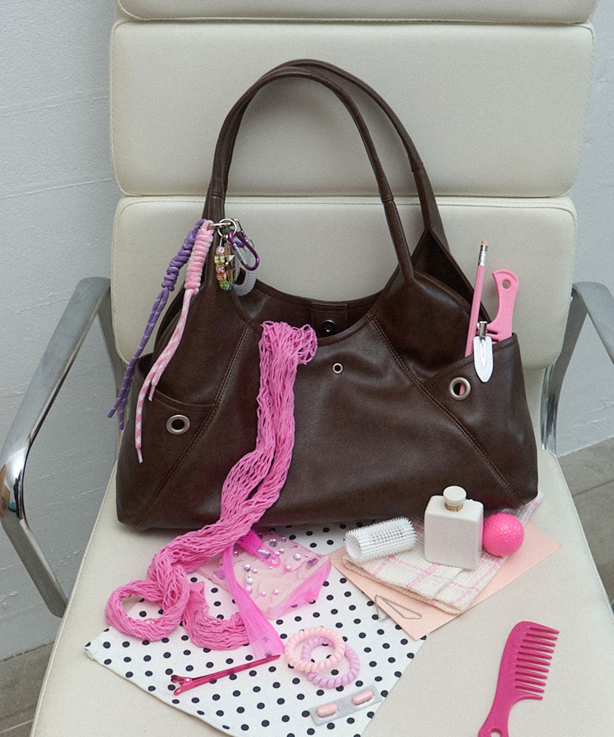 트리마치(TRIMARCH) Vintage Big Shoulder Bag / Brown