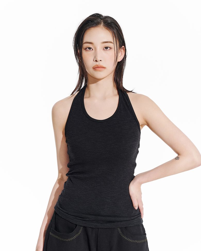 THE TONAL WOOL HALTER TOP_Women