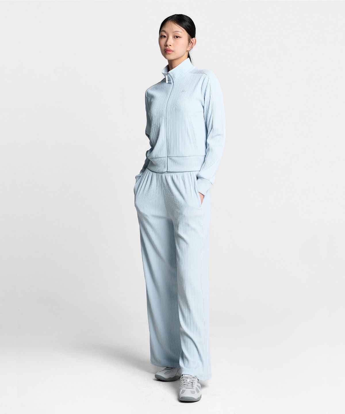 휠라(FILA) 여성 골지 트레이닝 스탠넥 집업(FS262FT02F001442)