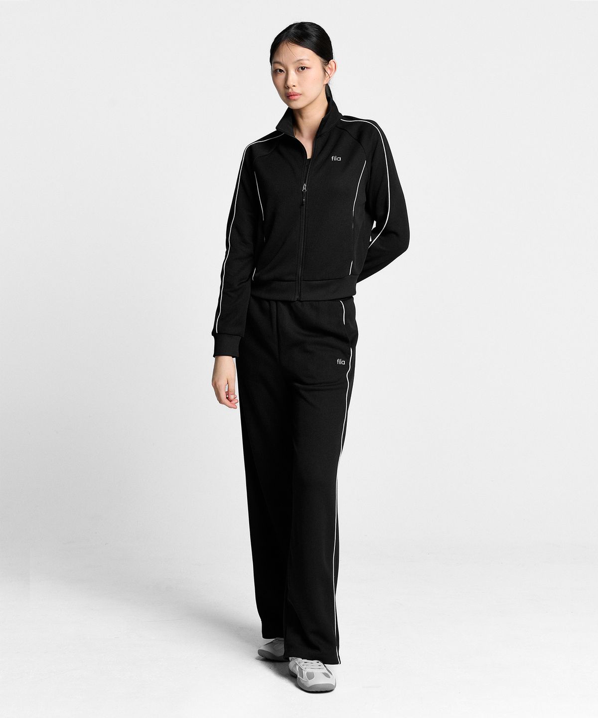 휠라(FILA) 여성 와플 트레이닝 스탠넥 집업(FS262FT02F003001)