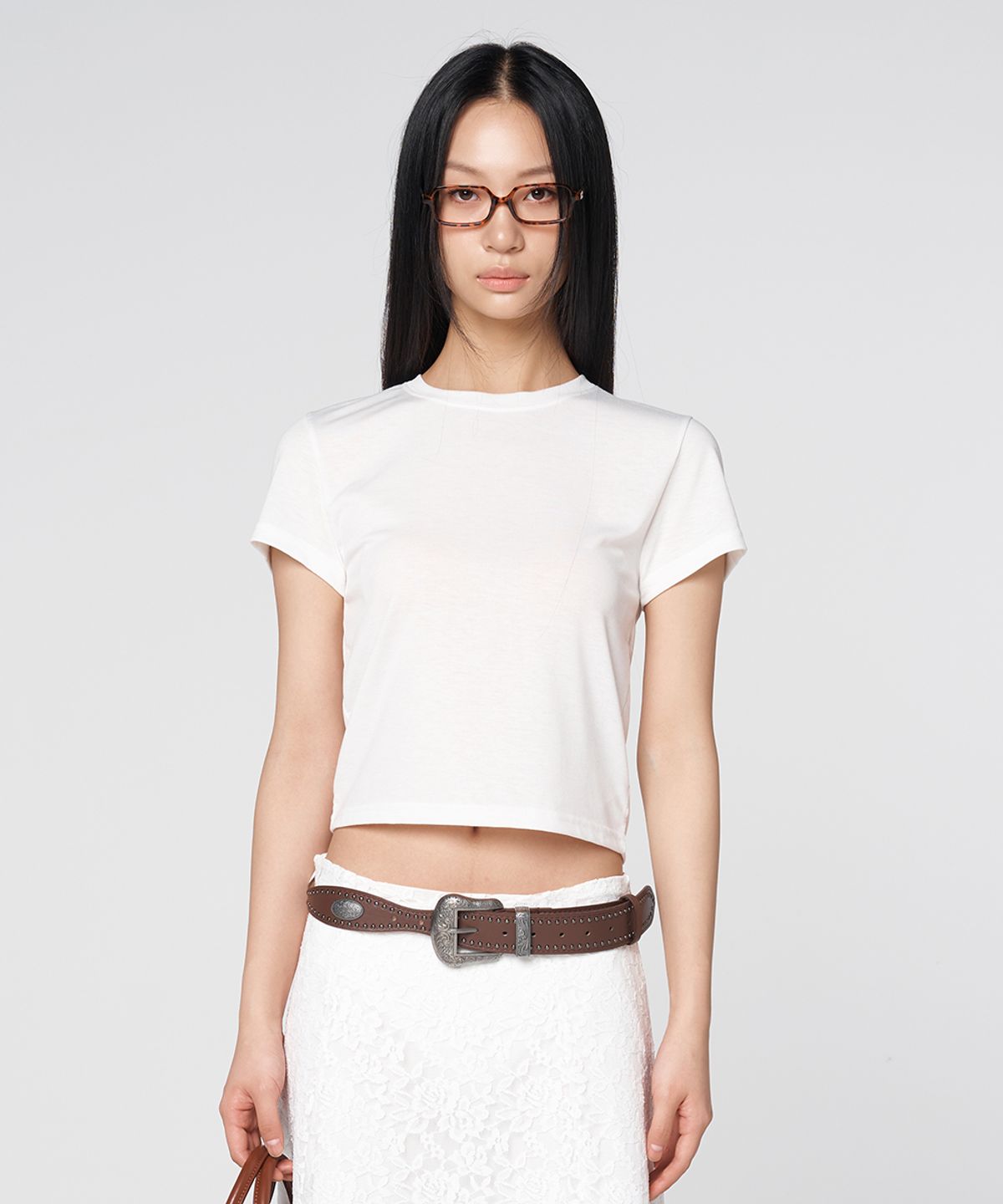 320쇼룸(320SHOWROOM) Daily Essential Back-Label Point T-Shirt Ivory