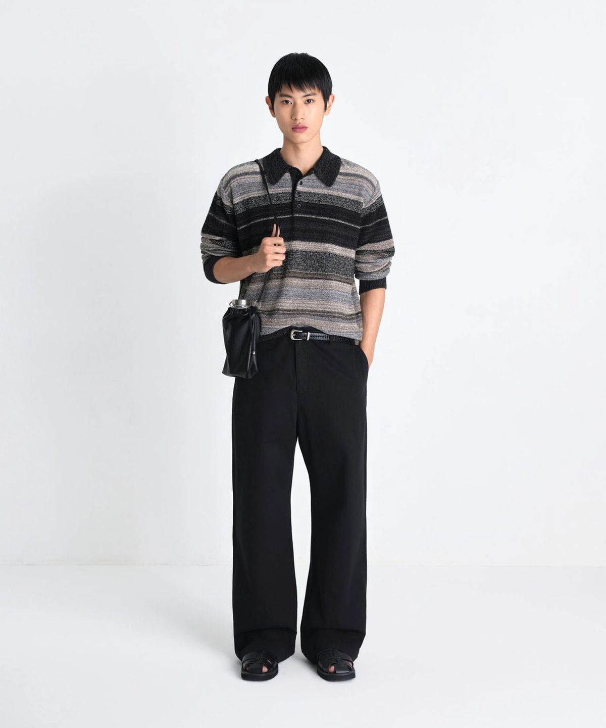 라벨아카이브(LABELARCHIVE) Marvin twill cotton chino pants black