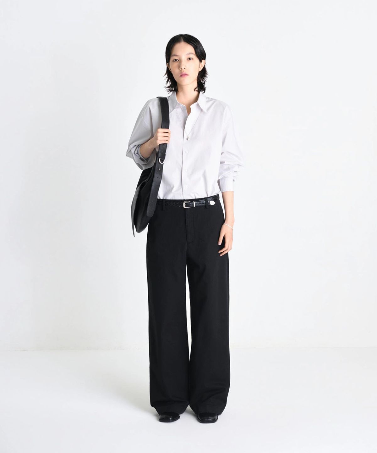 라벨아카이브(LABELARCHIVE) W Marvin twill cotton chino pants black