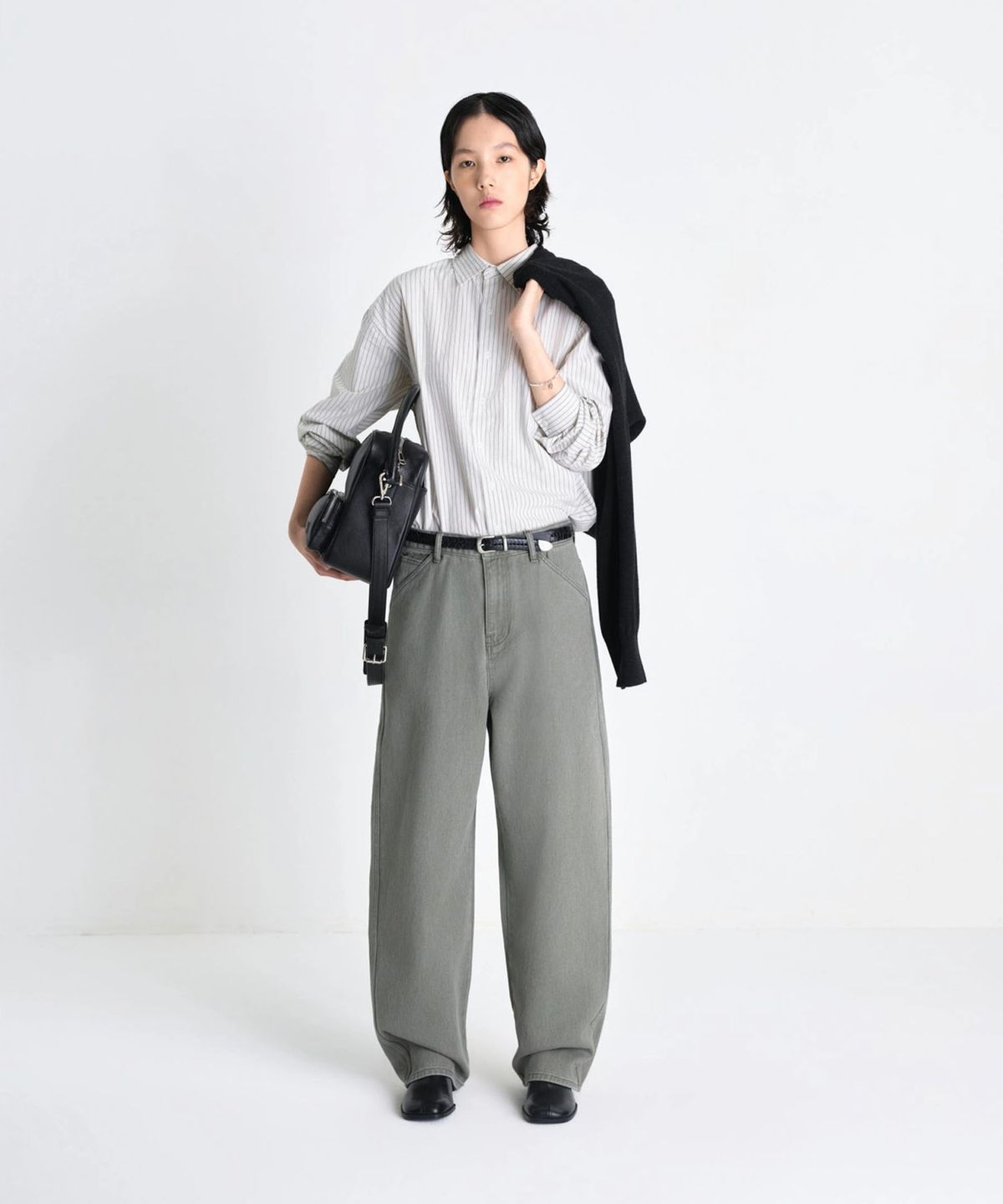 라벨아카이브(LABELARCHIVE) W Marika wide-contour jeans khaki