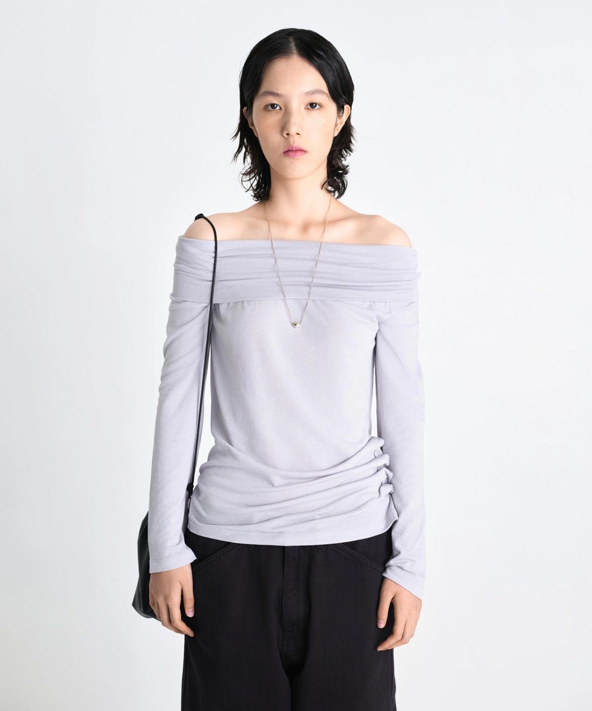 라벨아카이브(LABELARCHIVE) W Siora low fold top lilac veil