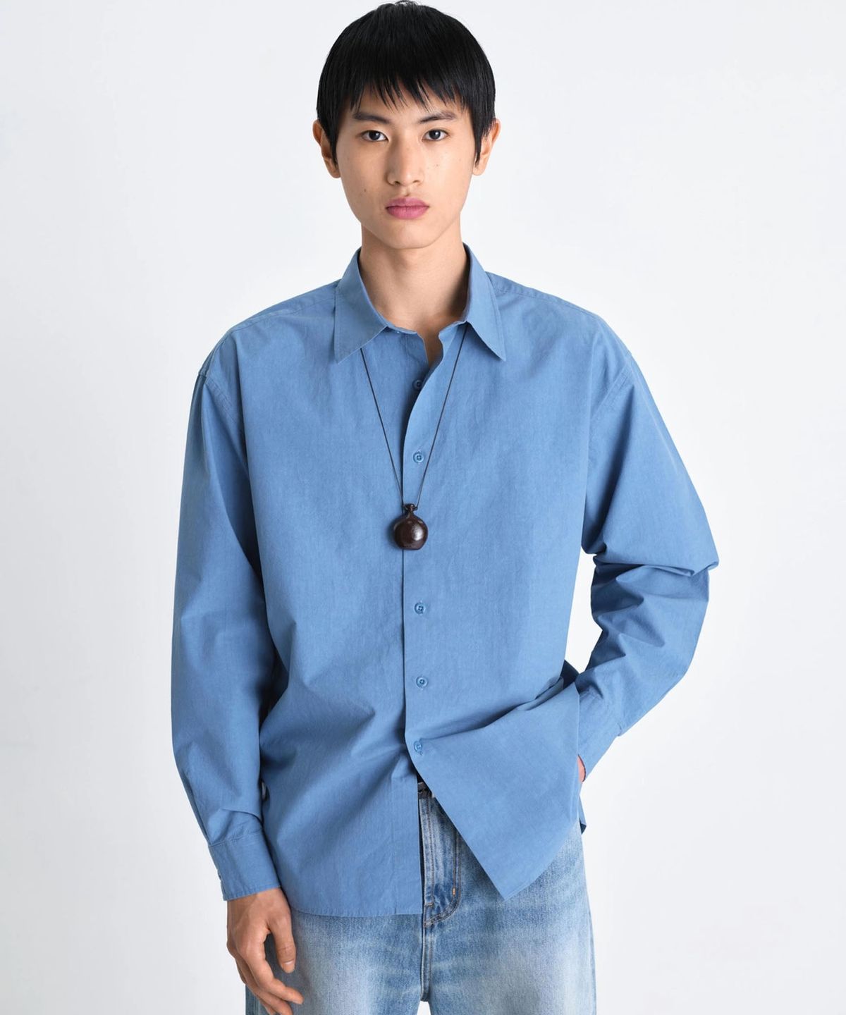 라벨아카이브(LABELARCHIVE) Teka soft washed shirt haze blue