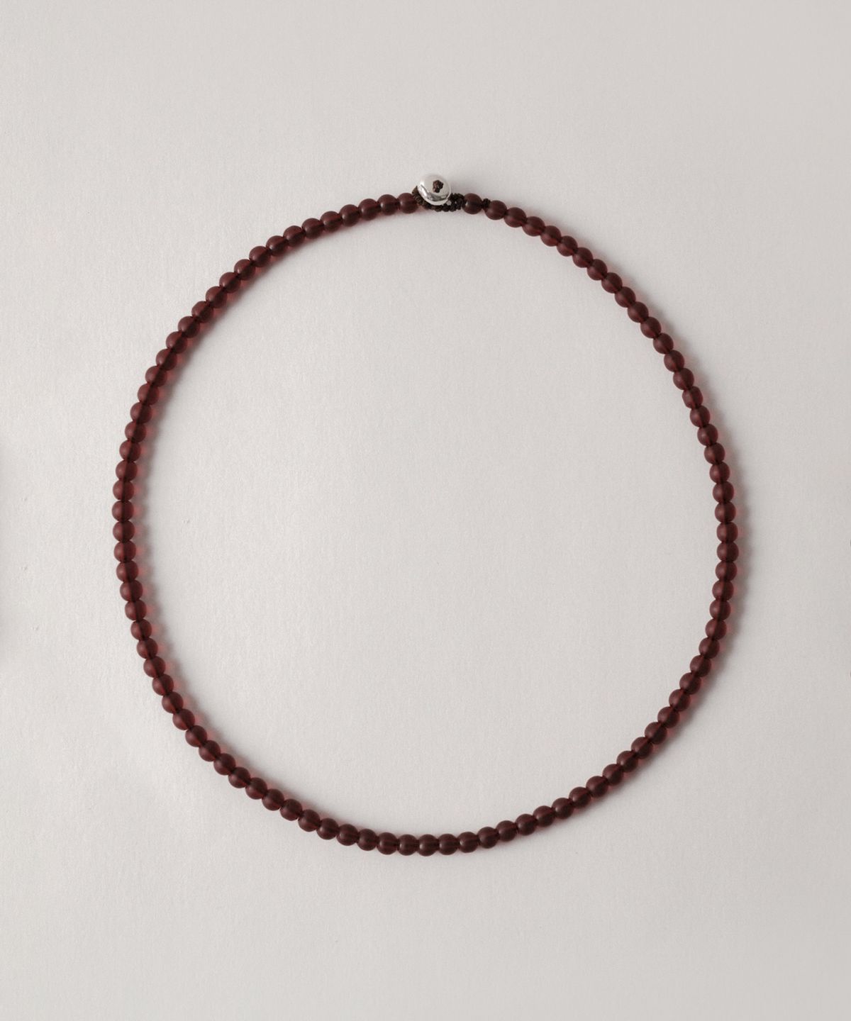 코도(KODO) Bead Collar Necklace(Matt Garnet)