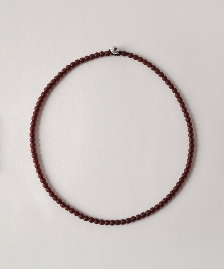 Bead Collar Necklace(Matt Garnet)