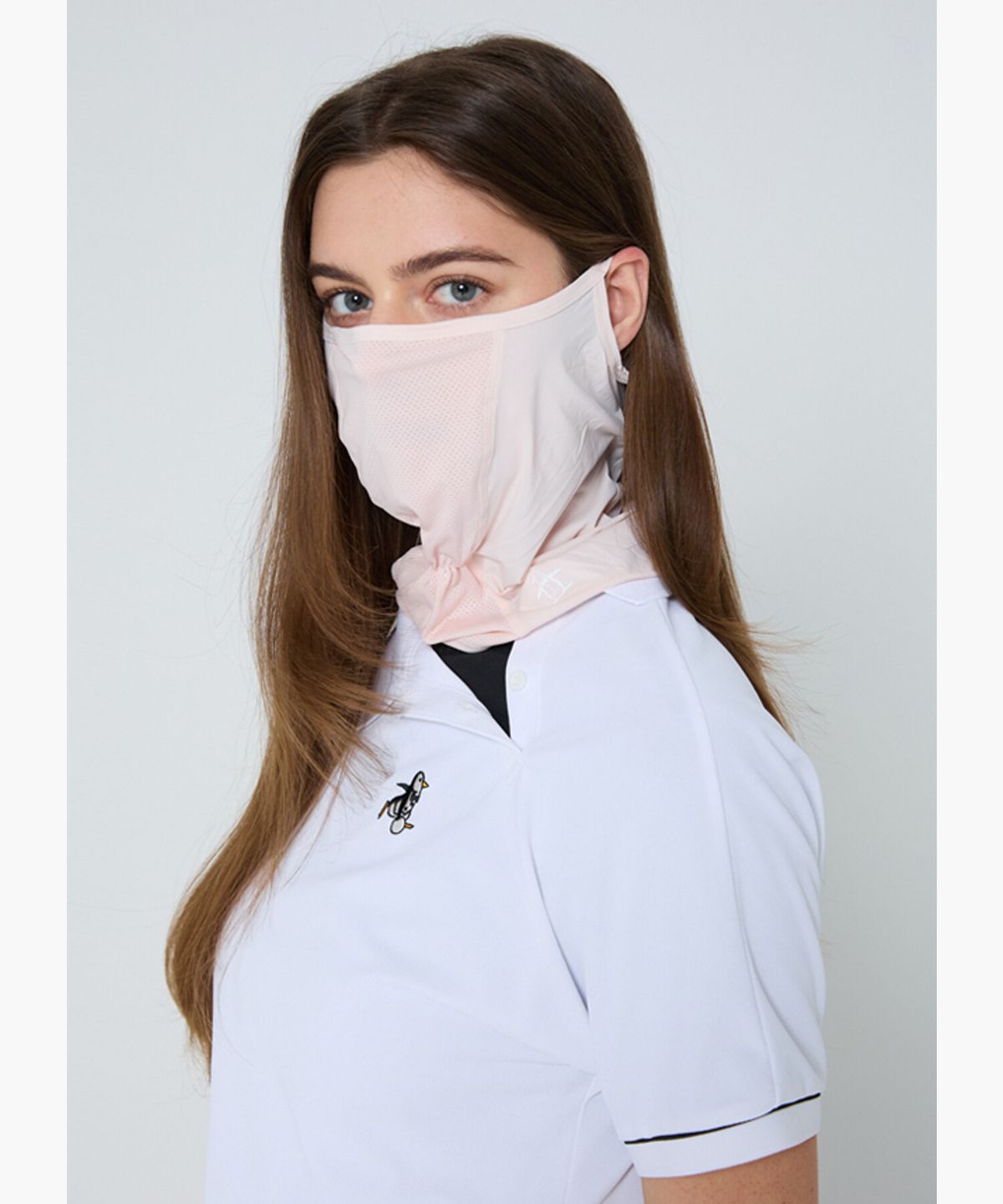 먼싱웨어(MUNSINGWEAR) [ANTI-UV] 여성 냉감 풀오버 마스크 라이트핑크 MR122LCM31