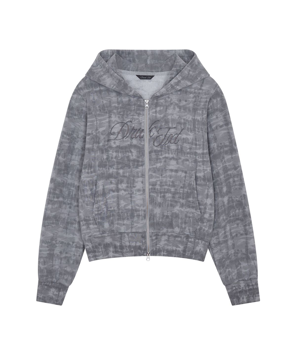 드렁크텍스트(DRUNKTXT) Hotfix Tie Dye Zip-Up Hoodie Charcoal