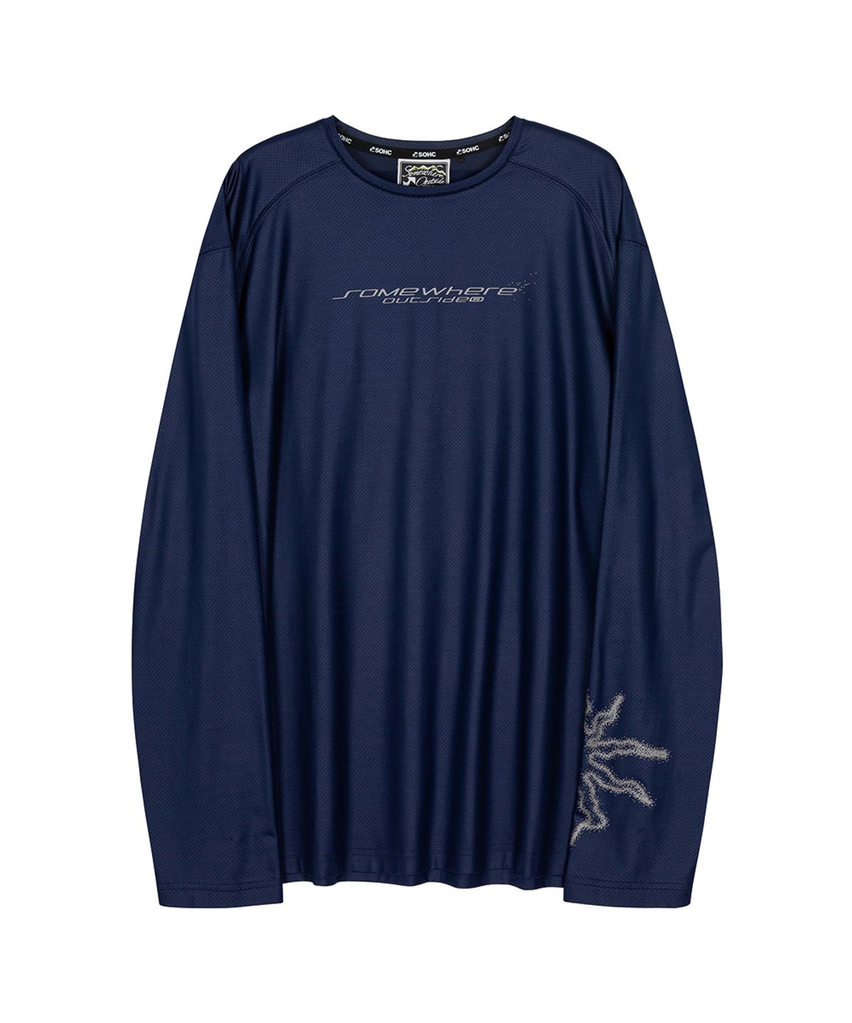 썸웨어 아웃사이드 하이킹 컴퍼니(SOMEWHERE OUTSIDE HIKING COMPANY) 하이킹 플로우 롱슬리브_NAVY