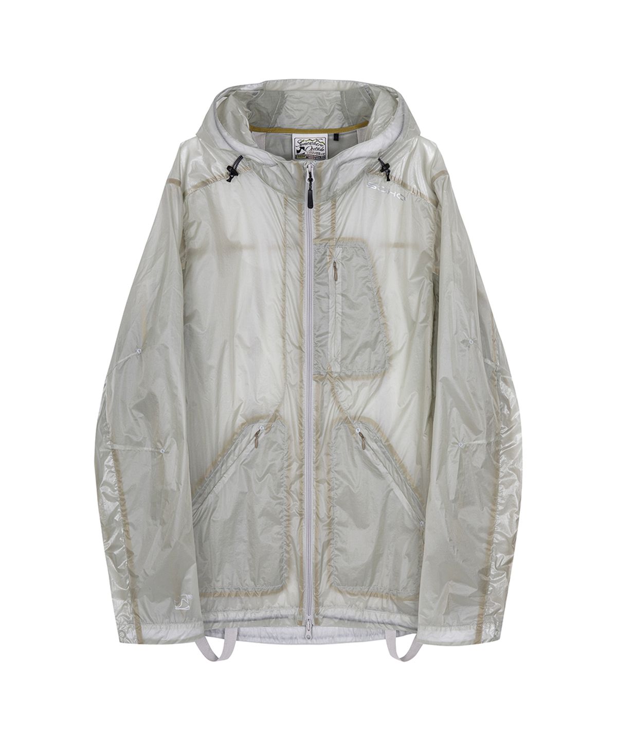 썸웨어 아웃사이드 하이킹 컴퍼니(SOMEWHERE OUTSIDE HIKING COMPANY) 트란스루센트 바운디드 심 윈드브레이커_L/GRAY