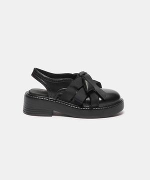 Ribbon sling back loafer(black)_DG2DS26002BLK