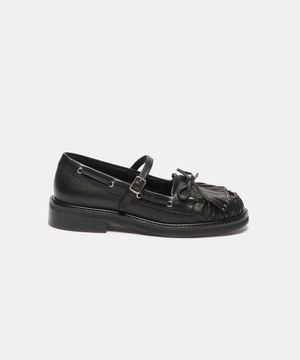 Tassle boat loafer(black)_DG1DS26003BLK