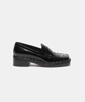 Flower penny loafer (black)_DG1DS26008BLK