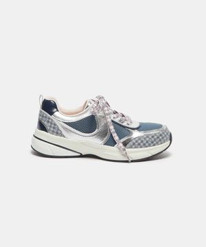 Flower check sneakers (blue)_DG4DS26026BLU