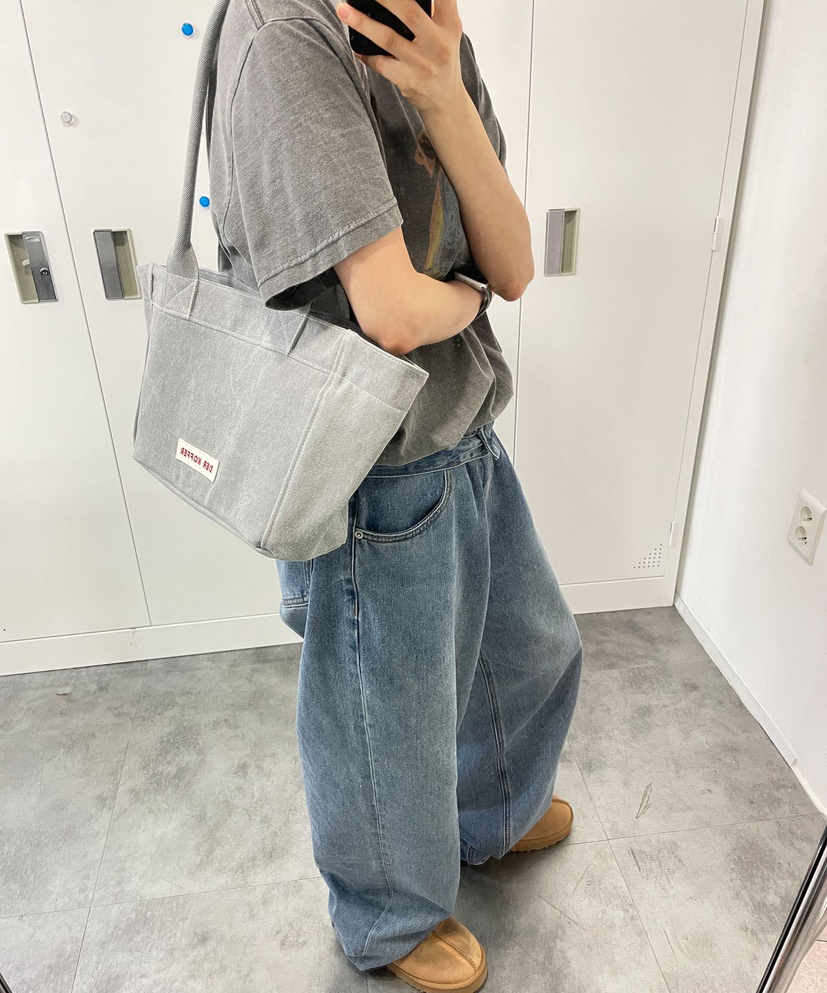 델코퍼(DER KOFFER) SHOPPER BOAT VINTAGE [L_GREY]