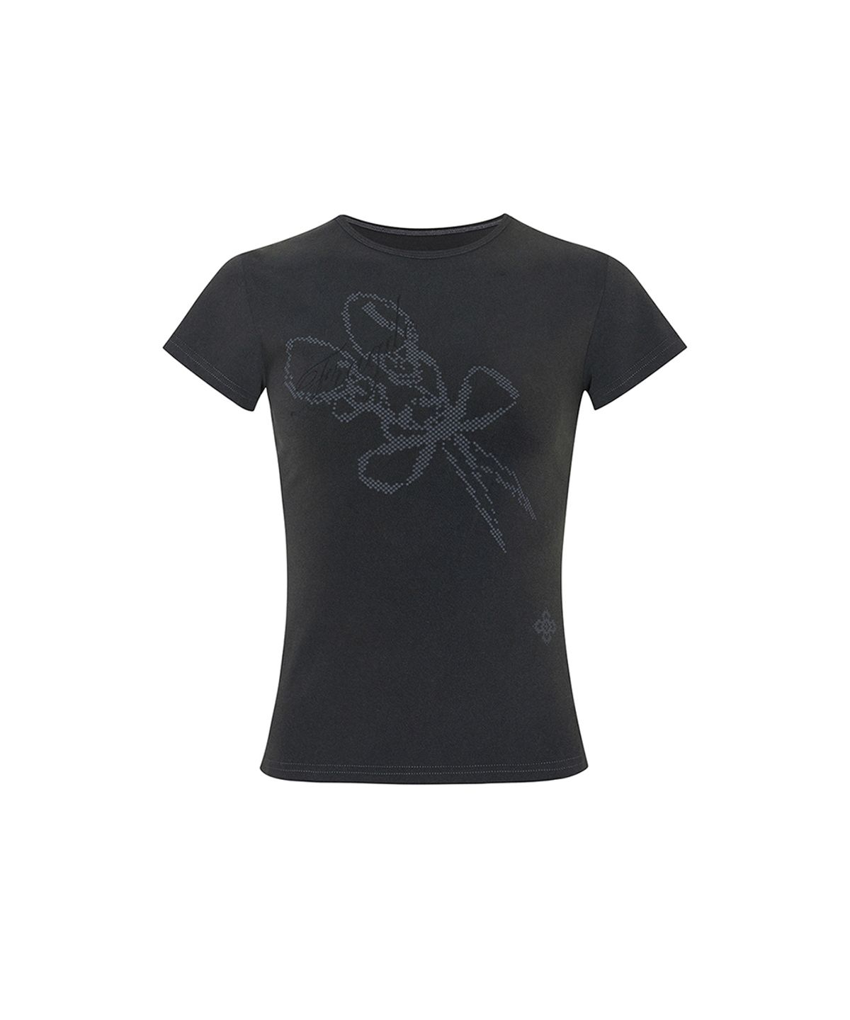 페인오어플레져(PAINORPLEASURE) FRAGILE GRAPHIC TEE charcoal