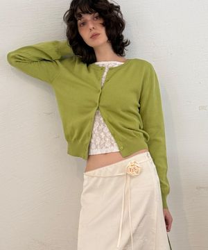 [조수잔X히어리]벨라 라운드 니트 가디건_그린