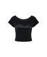 PETALINE LACE TEE black