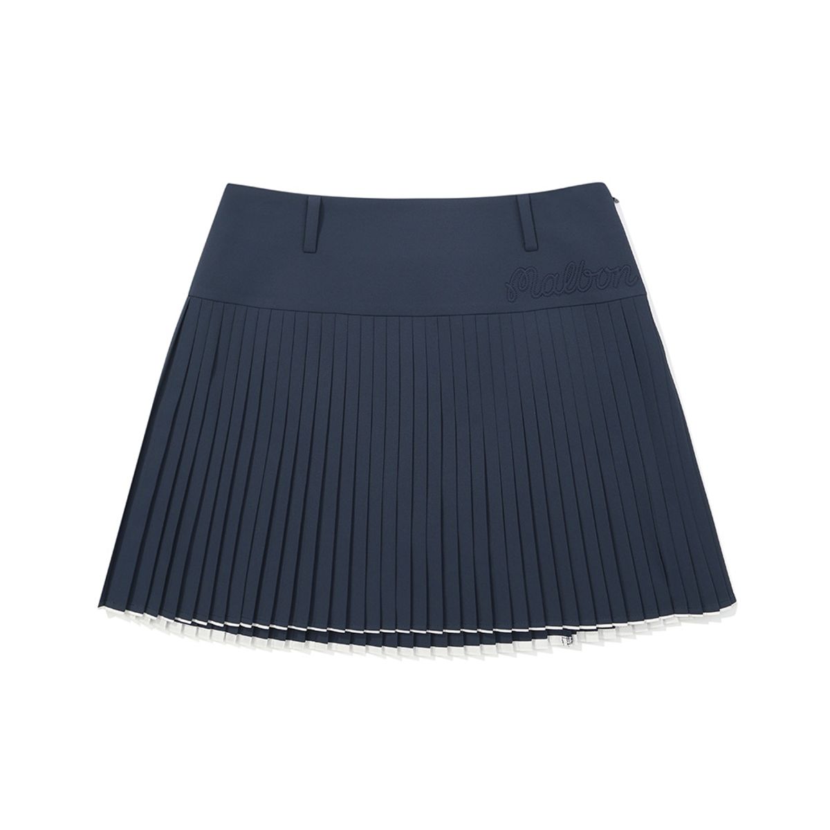 말본 골프(MALBON GOLF) 와이드오비 잔플리츠 스커트 NAVY (WOMAN)