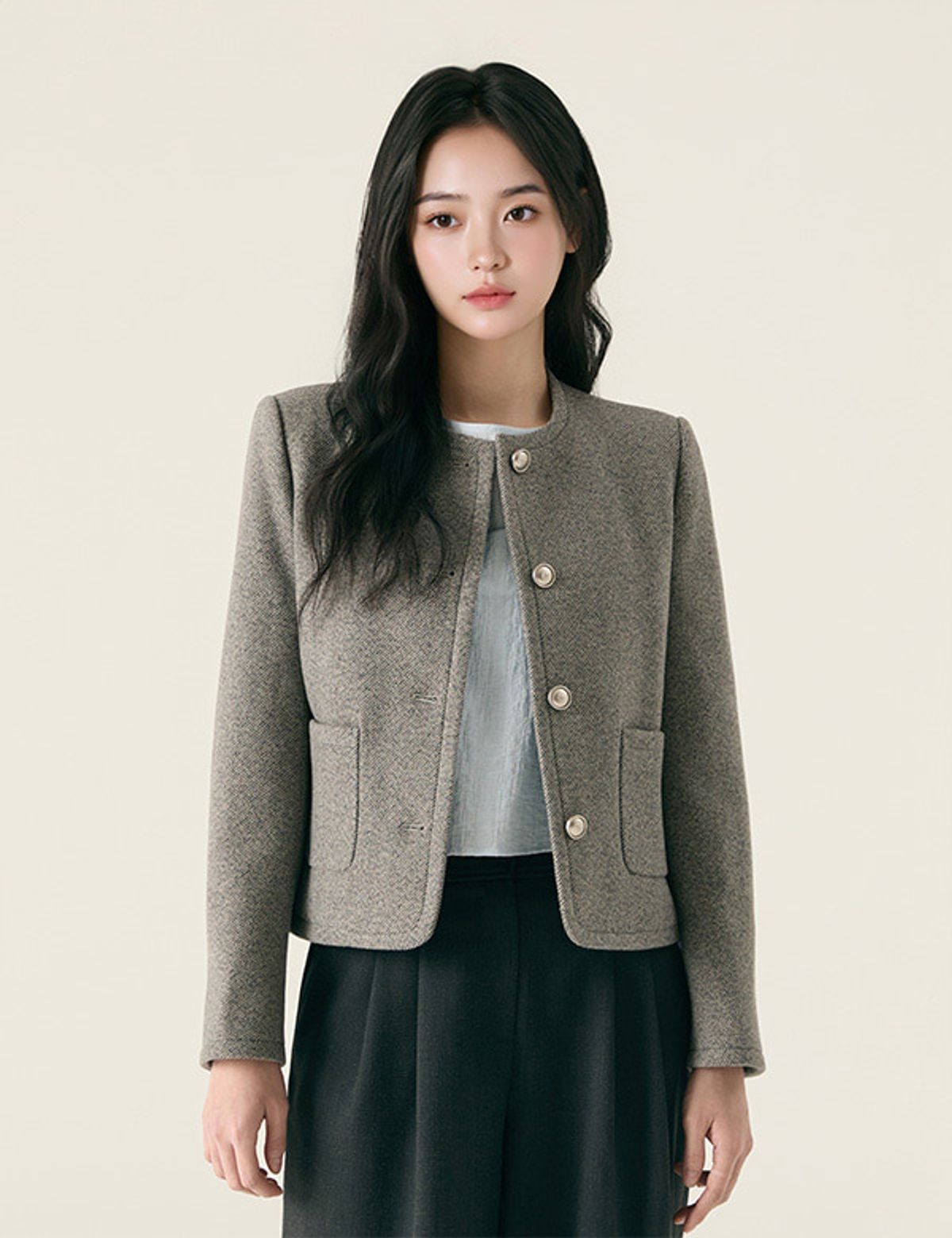 로엠(ROEM) RE 올데이자켓 칼라리스 울 자켓_RMJKG11R51